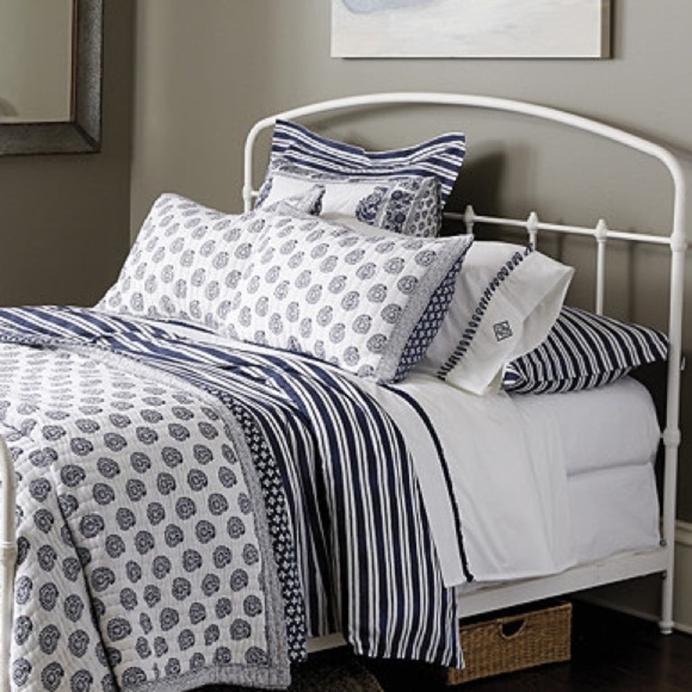 Ballard Looped Hem 1 X King Pillowcase white beige